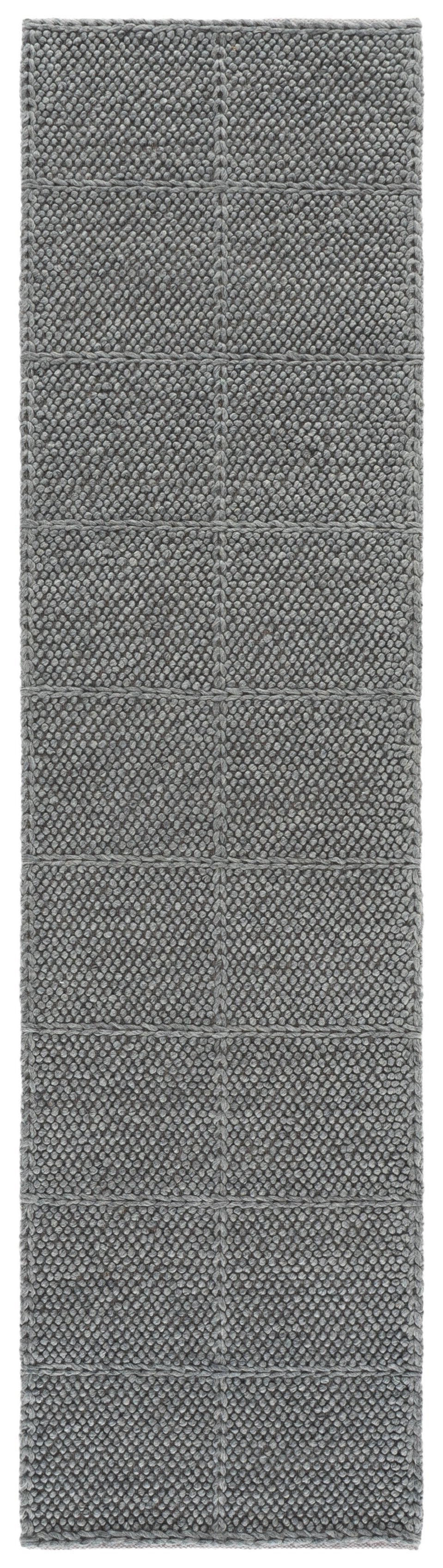Safavieh Natura Hand-Woven Grey Geometric Rug — 70% Wool Blend, Low-Profile Texture, Artisanal Indian Craftsmanship 6'-0" x 6'-0" NAT432F-6SQ