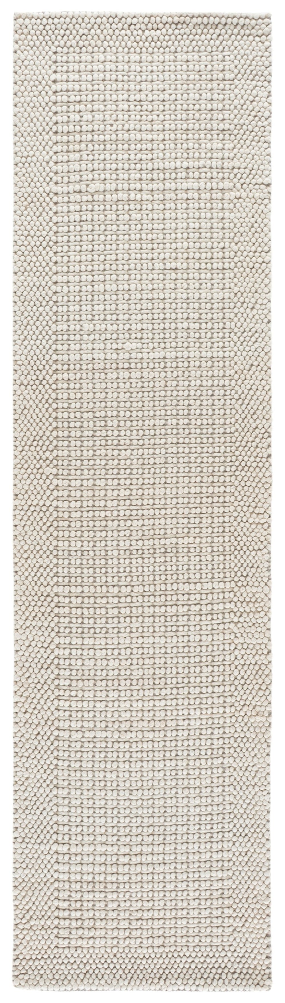 Safavieh Natura Hand-Woven Ivory Area Rug — 70% Wool Low-Profile 0.5" Pile For Durable, Timeless Minimalist Style 9'-0" x 12'-0" NAT433A-9