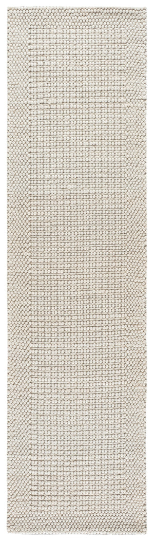 Safavieh Natura Handwoven Ivory Runner — Low-Profile Wool Blend Hallway Rug, Modern Minimalist Elegance 2'-3" x 9'-0" NAT433A-29