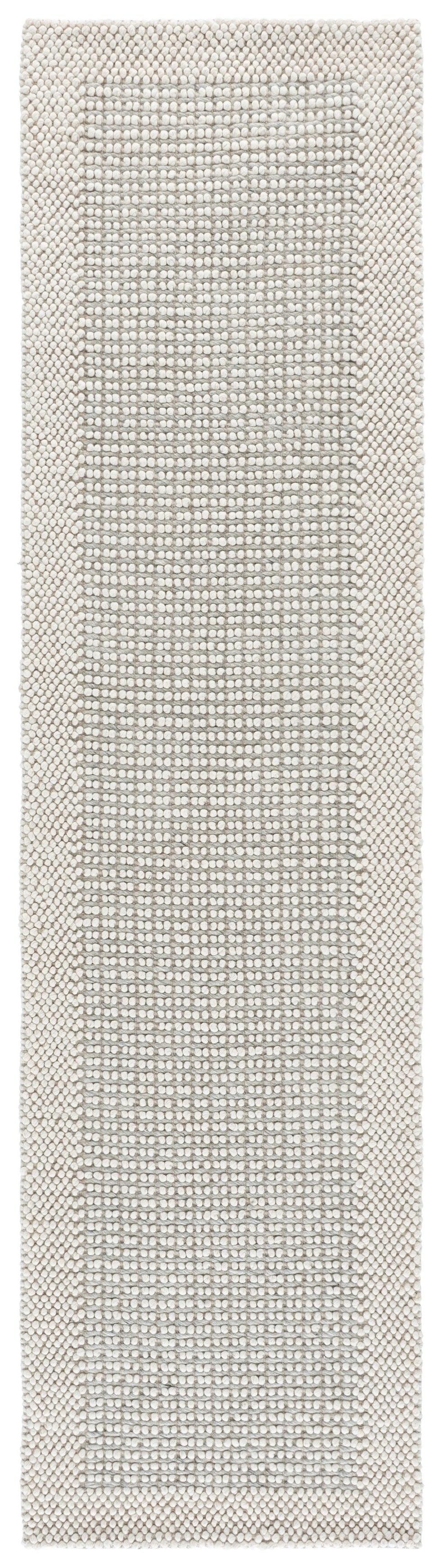 Safavieh Natura Handwoven 6X6 Ivory Silver Area Rug – 70% Wool Low-Profile 0.5" Pile, Scandinavian Minimalist Charm NAT433G-6SQ