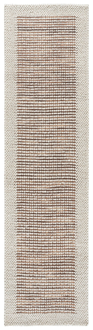 Safavieh Natura Handwoven 6X6 Ivory Rust Square Rug – 70% Wool Plush Texture, Warm Rust Accents For Living Spaces NAT433P-6SQ