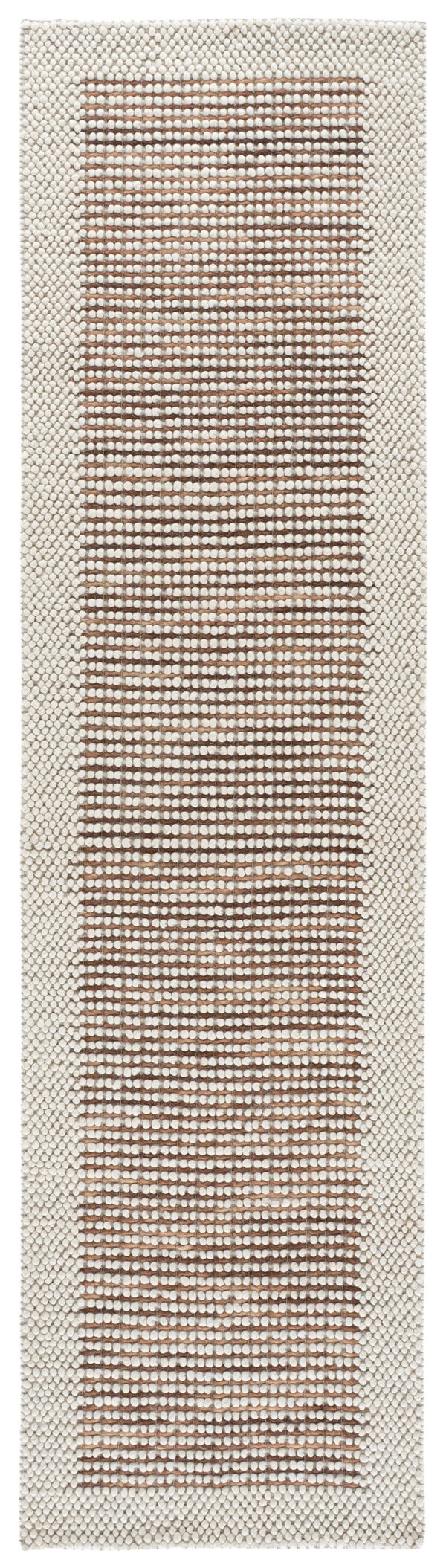 Safavieh Natura Handwoven 6X6 Ivory Rust Square Rug – 70% Wool Plush Texture, Warm Rust Accents For Living Spaces NAT433P-6SQ