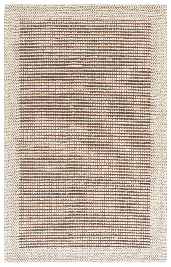 Safavieh Natura Hand-Woven Wool Blend Area Rug Ivory Rust Tones for Living Room Bedroom NAT433P-5