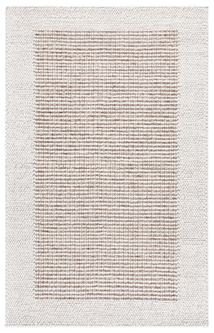 Safavieh Natura Hand-Woven Wool Blend Area Rug Ivory Brown Tones for Modern Living Rooms NAT433T-5