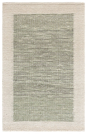 Safavieh Natura Hand-Woven Wool Blend Area Rug Ivory Green Organic Texture for Living Rooms NAT433Y-5