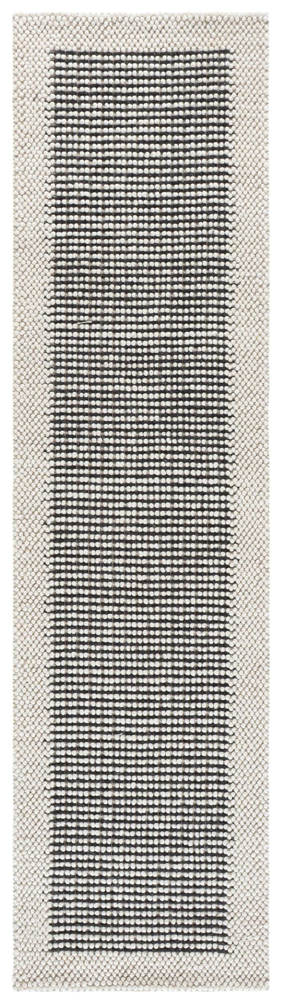 Safavieh Natura Hand‑Woven 6X6 Ivory & Black Square Rug — 70% Wool Modern Minimalist Scandinavian Accent Piece NAT433Z-6SQ
