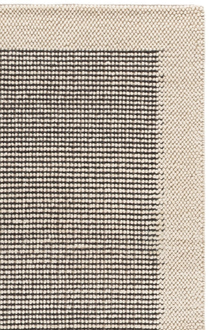 Safavieh Natura Hand-Woven Wool Flatweave Area Rug Minimalist Ivory Black for Living Rooms NAT433Z-5