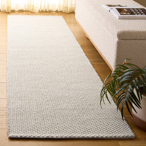 Safavieh Natura Hand Woven Wool Cotton Runner Soft Ivory Hallway Rug Low Pile Artisan Craft Off White 2'-3" x 9'-0" NAT434A-29