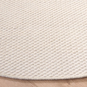 Safavieh Natura Hand Woven Wool Cotton Runner Soft Ivory Hallway Rug Low Pile Artisan Craft Off White 6'-0" x 6'-0" - R NAT434A-6R