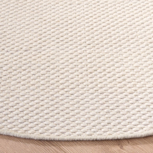 Safavieh Natura Hand Woven Wool Cotton Runner Soft Ivory Hallway Rug Low Pile Artisan Craft Off White 6'-0" x 6'-0" - R NAT434A-6R