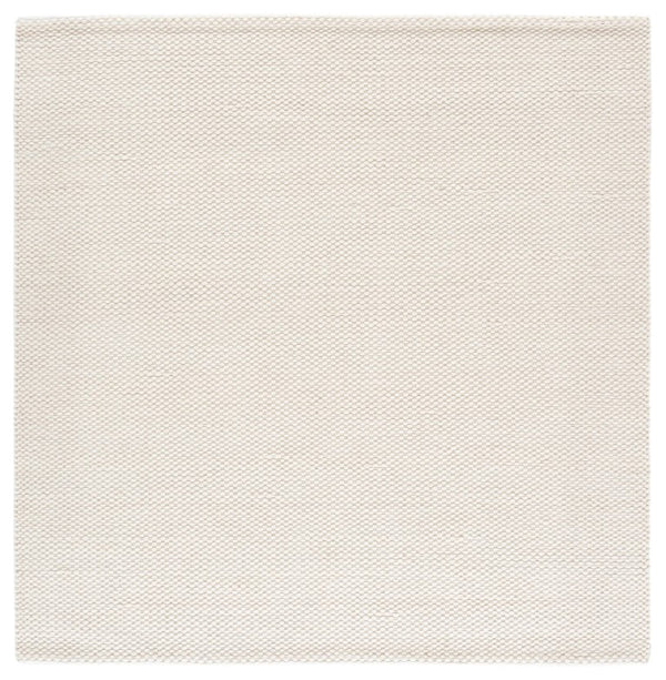 Safavieh Natura Hand Woven Wool Cotton Runner Soft Ivory Hallway Rug Low Pile Artisan Craft Off White 6'-0" x 6'-0" - SQ NAT434A-6SQ