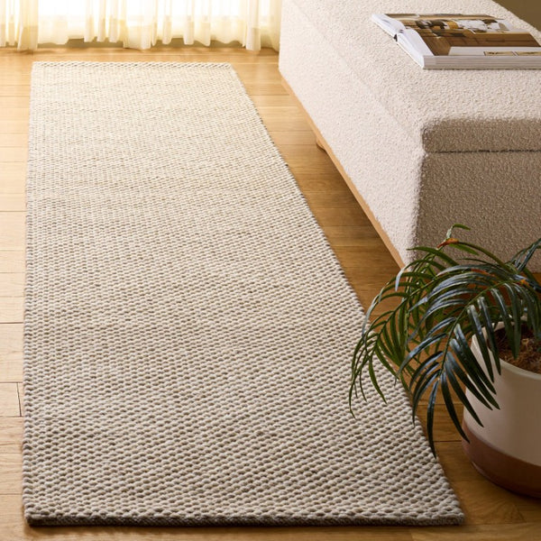 Safavieh Natura Hand Woven Wool Cotton Runner Soft Ivory Hallway Rug Low Pile Artisan Craft Beige 2'-3" x 9'-0" NAT434B-29
