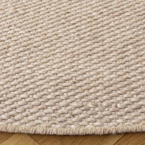 Safavieh Natura Hand Woven Wool Cotton Runner Soft Ivory Hallway Rug Low Pile Artisan Craft Beige 6'-0" x 6'-0" - R NAT434B-6R