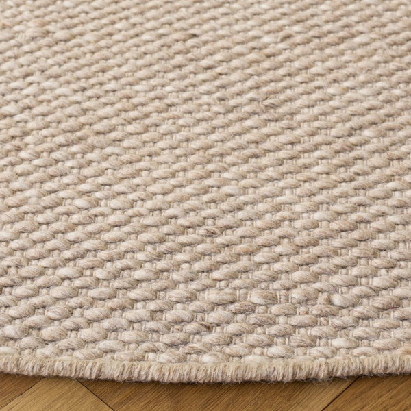 Safavieh Natura Hand Woven Wool Cotton Runner Soft Ivory Hallway Rug Low Pile Artisan Craft Beige 6'-0" x 6'-0" - R NAT434B-6R