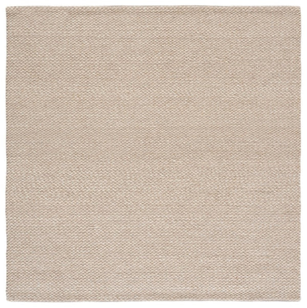 Safavieh Natura Hand Woven Wool Cotton Runner Soft Ivory Hallway Rug Low Pile Artisan Craft Beige 6'-0" x 6'-0" - SQ NAT434B-6SQ