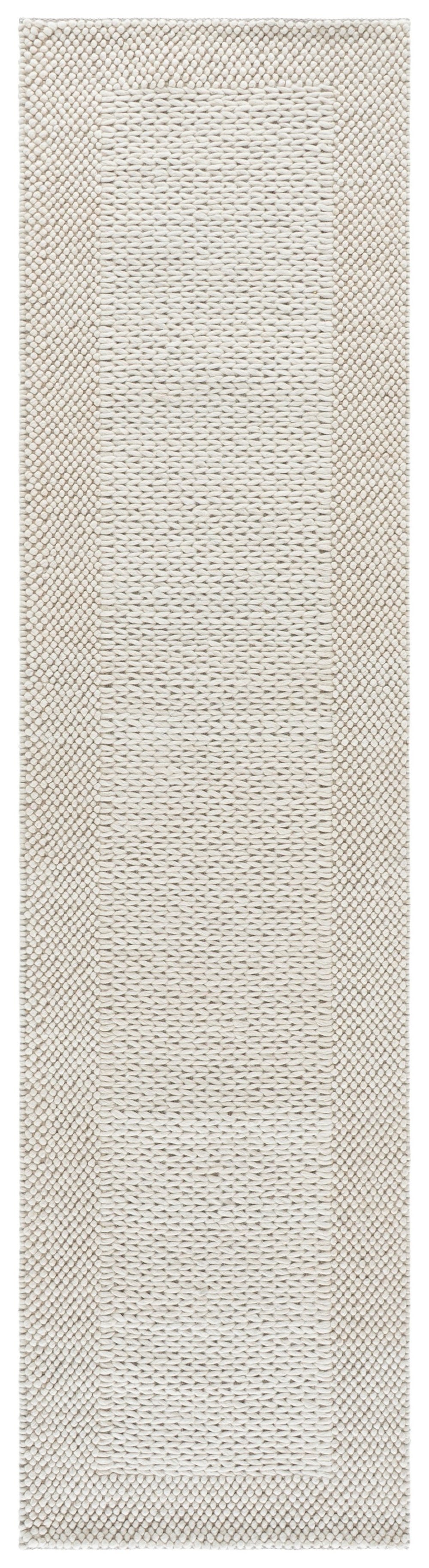 Safavieh Natura Hand‑Woven Ivory Runner Rug — Low‑Pile Wool Blend For Hallways, Entryways & Narrow Spaces 2'-3" x 9'-0" NAT435A-29