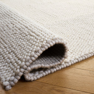 Safavieh Natura Hand-Woven Ivory Area Rug — Soft Low-Pile Wool Blend, Modern Minimalist Texture, Durable Elegance 6'-0" x 6'-0" NAT435A-6SQ