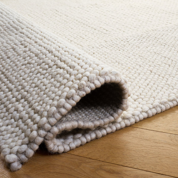 Safavieh Natura Hand-Woven Ivory Area Rug — Soft Low-Pile Wool Blend, Modern Minimalist Texture, Durable Elegance 6'-0" x 6'-0" NAT435A-6SQ