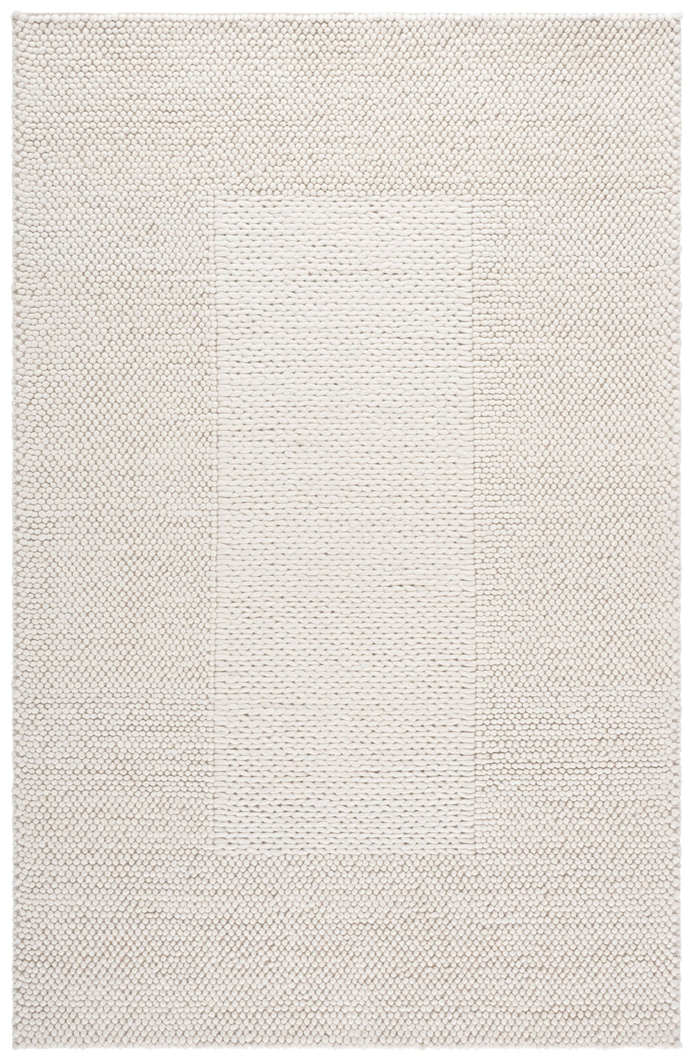 Safavieh Natura Hand‑Woven Ivory Rug — Soft 70% Wool Blend, 0.5" Pile For Cozy Minimalist & Modern Spaces 5'-0" x 8'-0" NAT435A-5