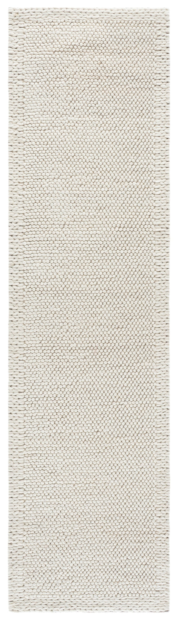 Safavieh Natura Hand‑Woven Ivory Area Rug 5X8 Medium Rectangle — Wool Blend, Low Pile, Minimalist Texture 6'-0" x 9'-0" NAT436A-6