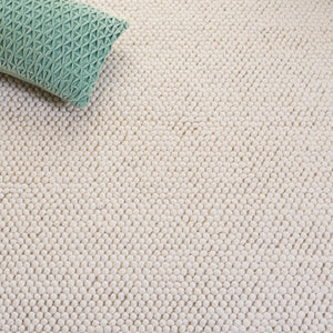 Safavieh Natura Hand‑Woven Ivory Area Rug 5X8 Medium Rectangle — Wool Blend, Low Pile, Minimalist Texture 6'-0" x 9'-0" NAT436A-6