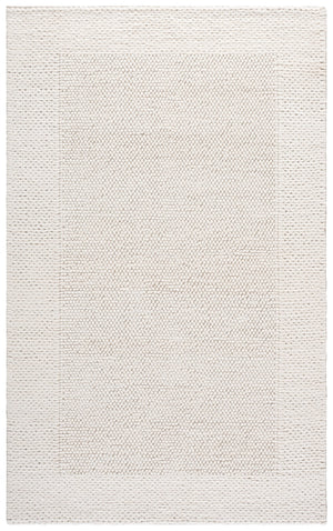 Safavieh Natura Hand‑Woven Ivory Area Rug 5X8 Medium Rectangle — Wool Blend, Low Pile, Minimalist Texture 6'-0" x 9'-0" NAT436A-6