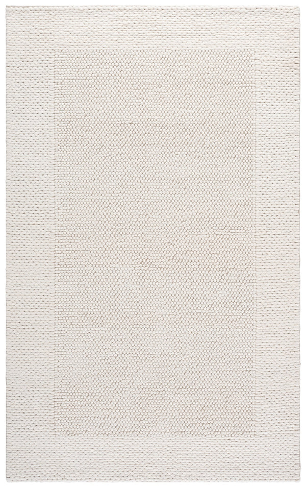 Safavieh Natura Hand‑Woven Ivory Area Rug 5X8 Medium Rectangle — Wool Blend, Low Pile, Minimalist Texture 6'-0" x 9'-0" NAT436A-6