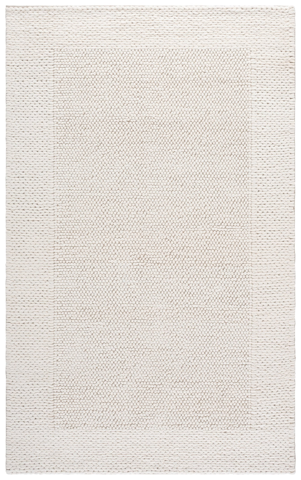 Safavieh Natura Ivory Hand-Woven Wool-Cotton Blend Area Rug — Low Pile, Modern Minimalist Warmth For Any Room 6'-0" x 6'-0" NAT436A-6SQ