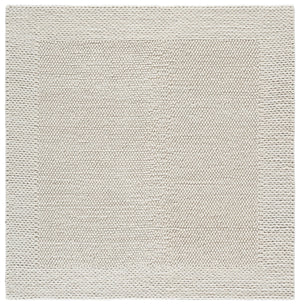 Safavieh Natura Hand-Woven Ivory Area Rug — Low-Profile Wool Blend, Minimalist Solid Design For Cozy Spaces 4'-0" x 6'-0" NAT436A-4