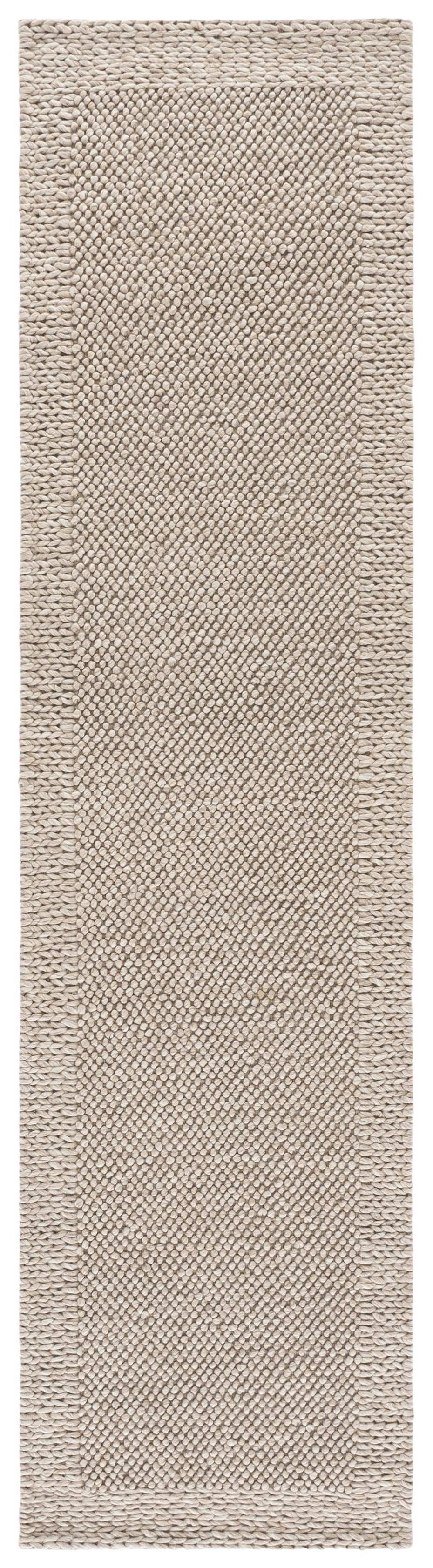 Safavieh Natura Handwoven 6X6 Ft Natural Beige Wool-Cotton Rug — Low-Profile, Durable, Minimalist Chic For Living Spaces NAT436B-6SQ