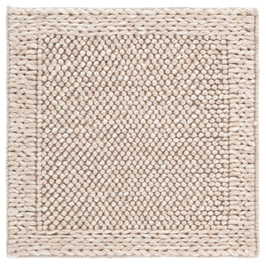 Safavieh Natura Handwoven 6X6 Ft Natural Beige Wool-Cotton Rug — Low-Profile, Durable, Minimalist Chic For Living Spaces NAT436B-6SQ
