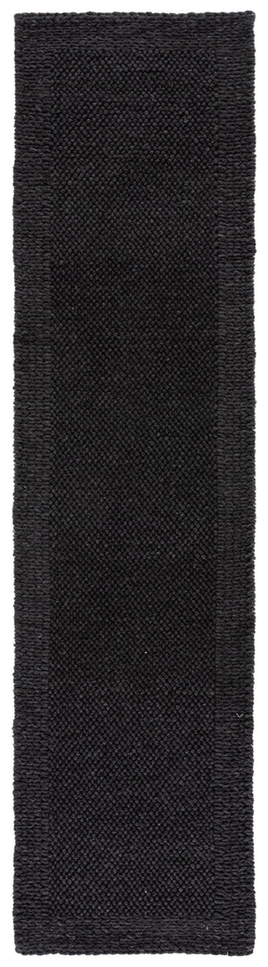 Safavieh Natura Hand‑Woven 6X6 Charcoal Black Area Rug — Wool Blend, Low Pile, Minimalist Square Design NAT436H-6SQ