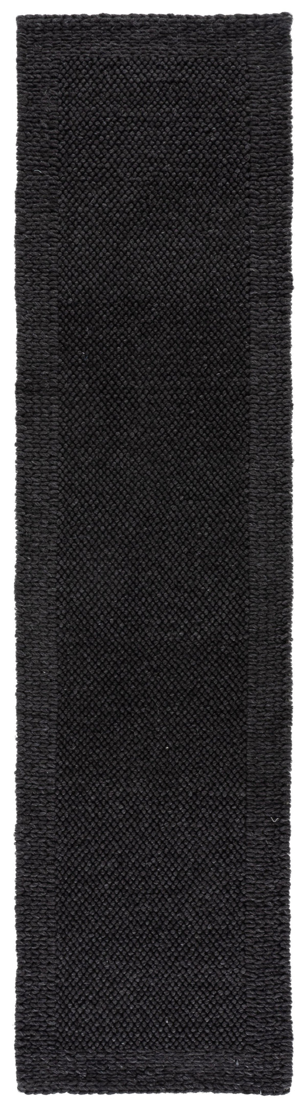 Safavieh Natura Hand‑Woven 6X6 Charcoal Black Area Rug — Wool Blend, Low Pile, Minimalist Square Design NAT436H-6SQ