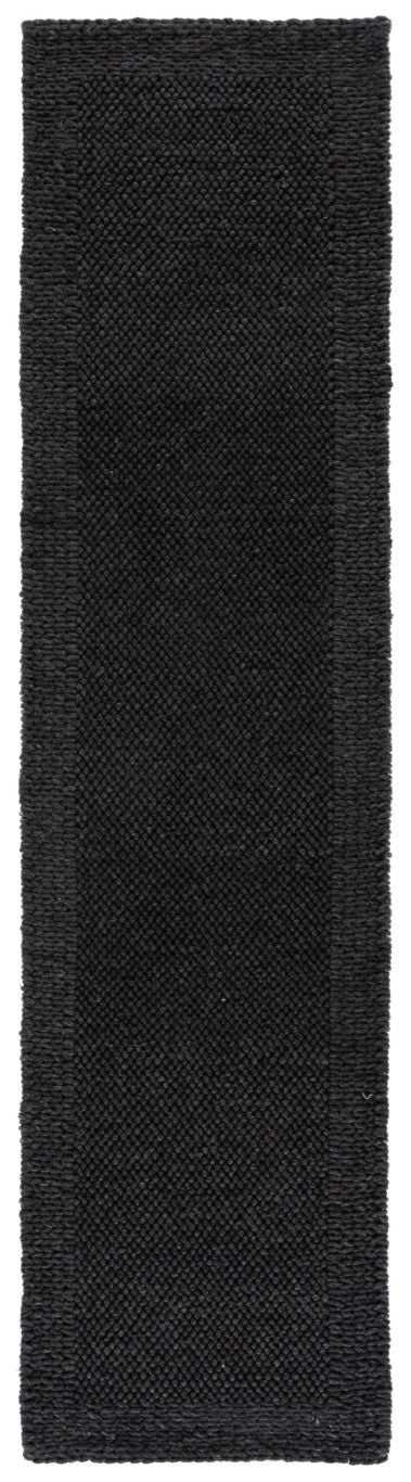 Safavieh Natura Handwoven Wool Blend Runner Solid Charcoal Artisan Texture for Modern Hallways NAT436H-29