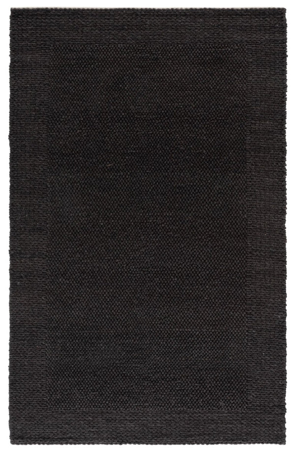 Safavieh Natura Handwoven Wool Blend Area Rug Solid Charcoal Texture for Modern Living Spaces NAT436H-5