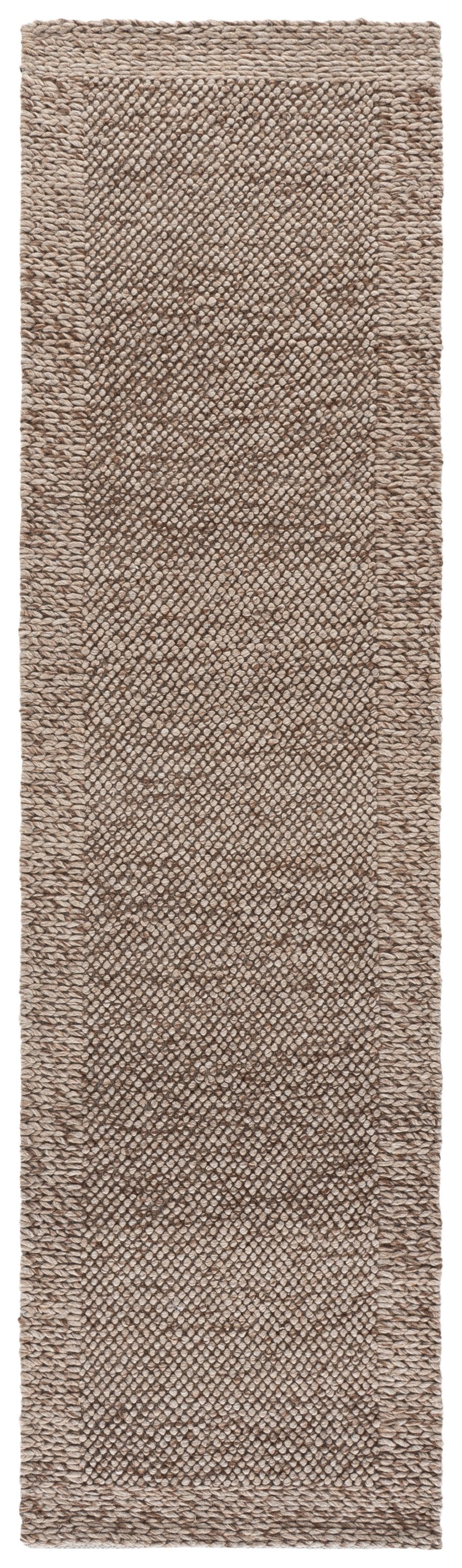Safavieh Natura Handwoven 6X6 Light Brown Square Rug — 70% Wool Low-Profile 0.5" Pile, Modern Minimalist Anchor NAT436T-6SQ
