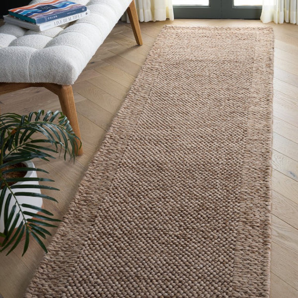 Safavieh Natura Hand-Woven Wool Runner Rug for Hallways Low Pile Transitional Warmth NAT436T-29
