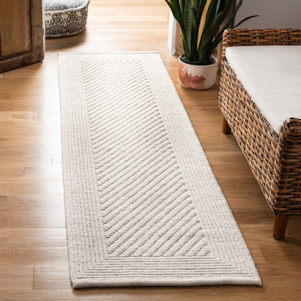 Safavieh Natura Hand-woven Large Rectangle Area Rug - Timeless Elegance In Luxurious Wool & Cotton Blend Ivory 80% Wool And 20% Cotton Nat450a-11sq