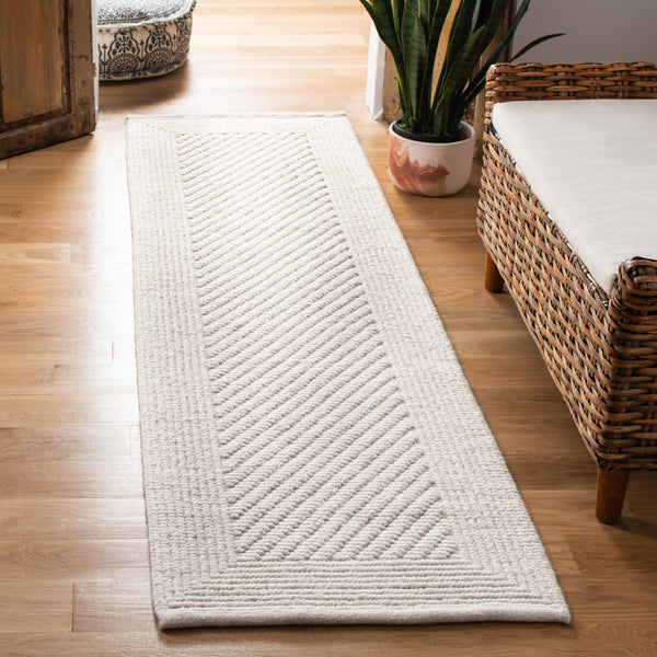 Safavieh Natura Hand-woven Large Rectangle Area Rug - Timeless Elegance In Luxurious Wool & Cotton Blend Ivory 80% Wool And 20% Cotton Nat450a-11sq