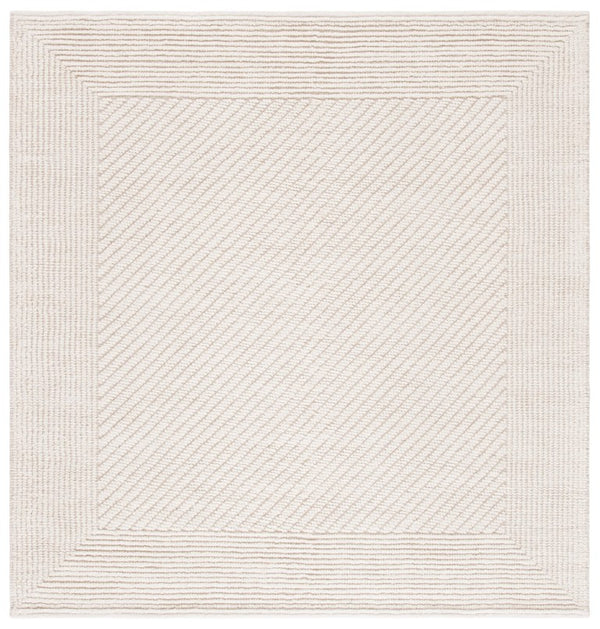 Safavieh Natura Hand-Woven Wool Cotton Ivory Square Rug Soft Textural Accent for Any Room 3' x 3' NAT450A-3SQ
