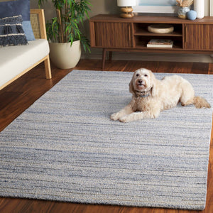 Safavieh Natura Hand-woven Area Rug - Elegant 80% Wool Design With Subtle Patterns For Modern Interiors Blue 80% Wool,20% Cotton Nat461m-4