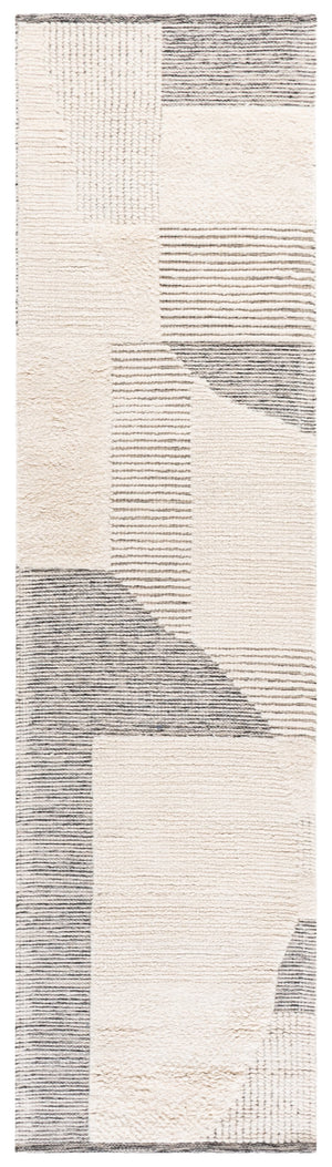 Safavieh Natura Handwoven Ivory & Charcoal Geometric Rug — Low-Profile Wool-Cotton Blend For Modern Homes 3'-0" x 5'-0" NAT506A-3