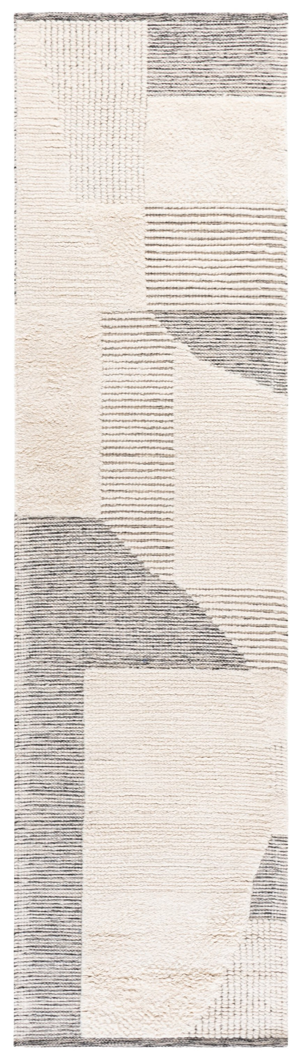 Safavieh Natura Handwoven Ivory & Charcoal Geometric Rug — Low-Profile Wool-Cotton Blend For Modern Homes 3'-0" x 5'-0" NAT506A-3