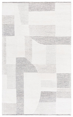 Safavieh Natura Handwoven Ivory & Charcoal Geometric Rug — Low-Profile Wool-Cotton Blend For Modern Homes 3'-0" x 5'-0" NAT506A-3