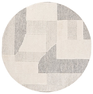 Safavieh Natura Handwoven Ivory & Charcoal Geometric Rug — Low-Profile Wool-Cotton Blend For Modern Homes 3'-0" x 5'-0" NAT506A-3