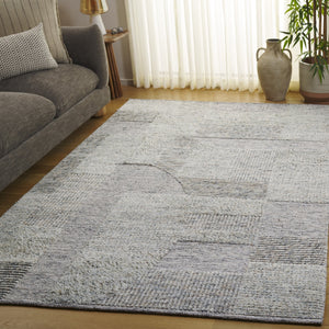 Safavieh Natural Hand‑Woven Grey Beige Runner — Wool‑Cotton Blend, Low Profile 3/8" Pile, Scandinavian Calm Design 2'-3" x 9'-0" NAT506F-29