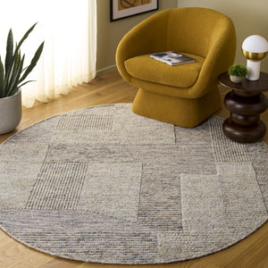 Safavieh Natural Hand‑Woven Grey Beige Runner — Wool‑Cotton Blend, Low Profile 3/8" Pile, Scandinavian Calm Design 2'-3" x 9'-0" NAT506F-29