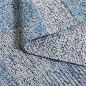 Safavieh Natura Hand-Woven Blue Grey Area Rug — Scandinavian Geometric Wool-Cotton Blend, Low-Profile Durability And Soft Texture (3/8" Pile) 3'-0" x 5'-0" NAT506M-3