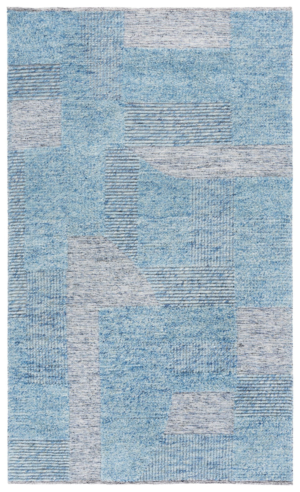 Safavieh Natura Round Hand-Woven Blue-Grey Rug - Wool-Cotton Blend, Minimalist Solid Design, Artisanal Quality 6'-0" x 6'-0" NAT506M-6R
