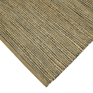 Amer Rugs Naturals Farmhouse Striped Flat-weave Area Rug - Hand-woven Jute & Cotton For Eco-friendly Decor Dark Gray Jute, Cotton Nat60203